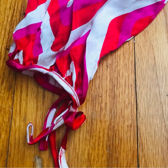 Citrine Geometrical Print Silk Dress - Picture 4 of 8